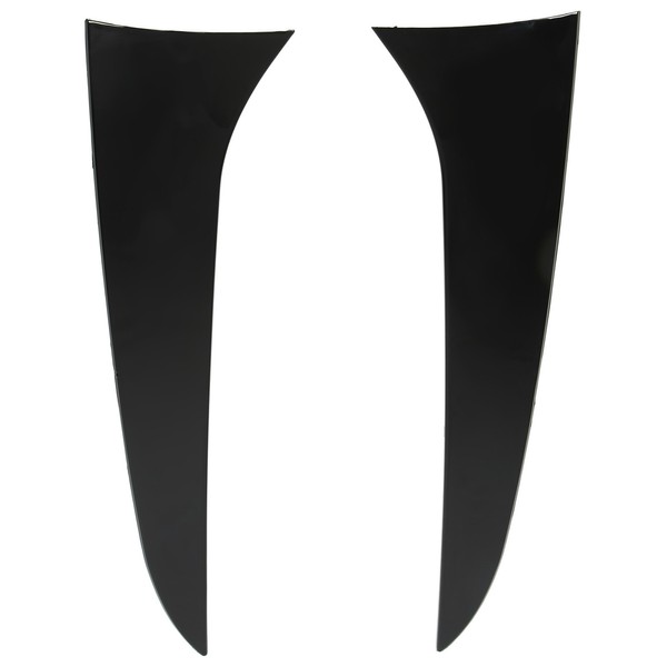 1Pair Rear Window Spoiler Glossy Black ABS Plastic Side Wing