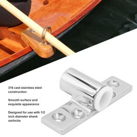 316 Stainless Steel Boat Oarlock, 1/2in Rowlock Oar Socket for Small Boat Dinghy Canoe, Dinghy, Lifeboat, Polished Shank Side Mount Rowlock, Oarlock Socket for Yachts Ships