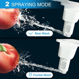 Ultra-Slim Bidet Attachment for Toilet Easy to install - Dual Nozzle (Frontal & Rear Wash) with Adjustable Cold Water Pressure - Fresh Cleanliness Home Gifts for Women (silver)