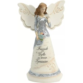 Pavilion Gift Company Elements Friend Angel Figurine by Pavilion, 8-Inch, Holding Butterfly