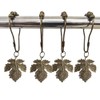 Leaf Shower Curtain Hooks for Bathroom - Rustproof Stainless Steel