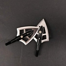 wolfman Archery Hunting Broadheads Hunting Arrow Heads 100 Grain Screw-in 2 Blades Arrow Hunting Tips for Archery Target Hunting Shooting 6/12Pack (12pcs + 1 x Storage Box)