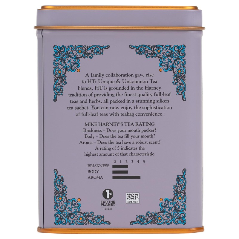 Harney & Sons Caffeinated Tea Tin Sachets, Black Currant, 20