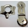 Polished Nickel Chrome Trunk Lock with Keys - chest steamer