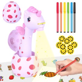 Sumsoltic Unicorn Drawing Projector for Kids with 72 Templates Kids Drawing Kit, Toys for 4+ Year Old Girls，Perfect for 3 4 5 6 Year Old Girls&Boys Birthday Idea Easter Gifts for Kids
