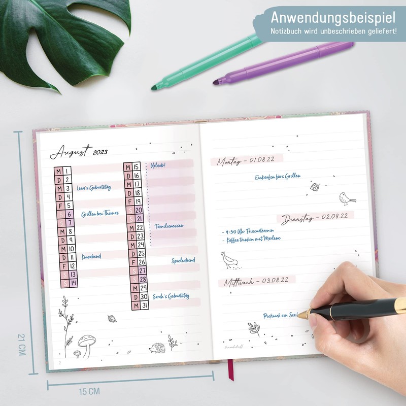 Trendstuff by Häfft Notebook A5 Lined [Silky Pink] 124 Pages,