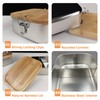 ERFGT Stainless Steel Lunch Box and Lunch Box, Bamboo Stainless