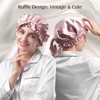 YFONG 100% Mulberry Silk Shower Cap for Sleeping Women, 22