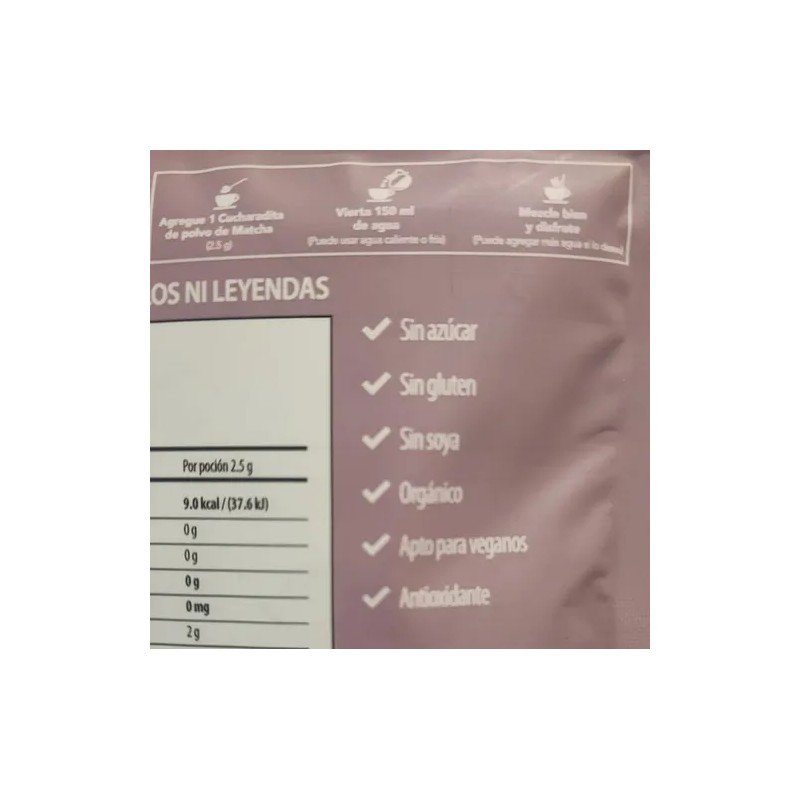 Matcha Organica En Polvo Sin Azucar 100g Farmasi