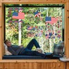 9 Sheets 4th of July Window Clings USA Stars Fireworks
