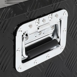 OCPTY 39inch Black Heavy Duty Aluminum Trailer Tool Box with Lock and Keys Truck Bed Tool Box for Pick Up Truck Bed RV