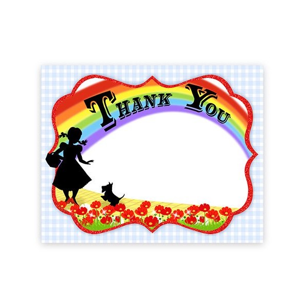POP parties Wizard of Oz Thank You Cards - 10 Thank You Note Cards + 10 Envelopes
