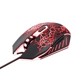 Trust GXT 105X Izza Gaming Mouse - Black - Ratón para Juegos con 6 Botones y Exclusivo diseño de iluminación LED - 4000ppi.