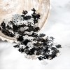 14g Black & Silver 16th Birthday Confetti Foil Metallic Glitz