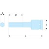 FACOM Nshm.6 Nshm 1/2" Drive Metric Impact Bit for Hexagon