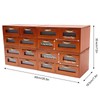 16 Drawers Desktop Storage Box,Tabletop Wooden Storage Cabinet with Handles,Stackable