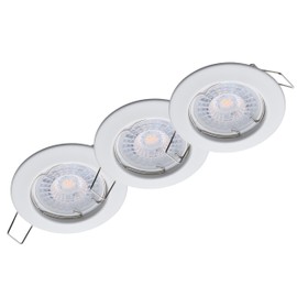 Oktaplex Set of 3 LED Recessed Spotlights 230 V with LED Module 3000 K Warm White
