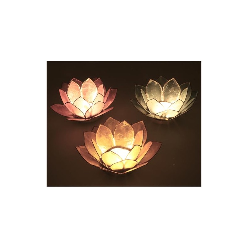 GURU SHOP Lotus Tea Light Shell 11 x 4 cm