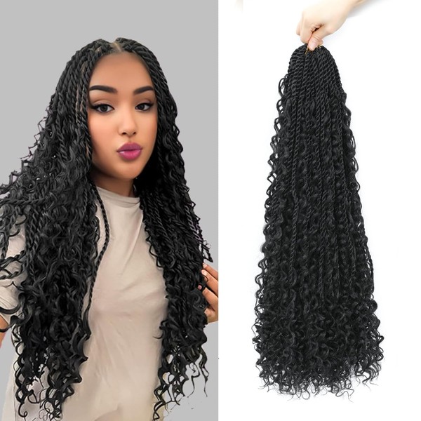 TOOPBIUTI Senegalese Twist Crochet Hair 18 Inch 6 Pack Boho