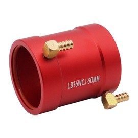 ZYCST Aluminum 36mmx50mm RC Model Boat Motor Water Cooling Jacket with Inlet & Outlet Fittings Heatsink Metal Parts for 36-Series RC Boat Motor Part Accessory (Red)