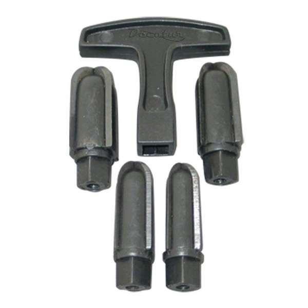 Decatur Pipe Reamer Set, 4 Bit Sizes with T-Handle