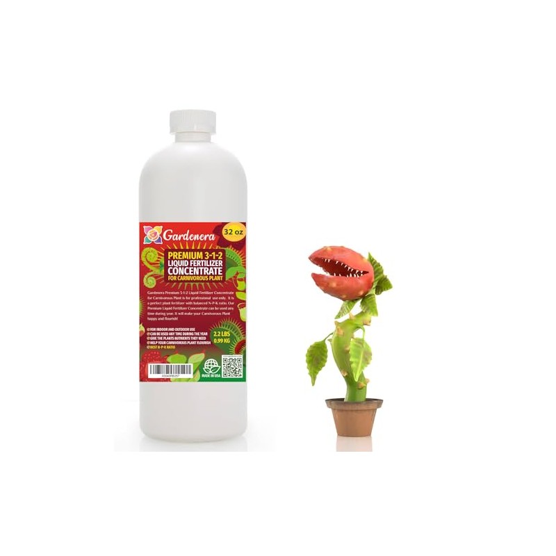 Premium Liquid Carnivorous Plant Fertilizer - 3-1-2 Concentrate for Indoor
