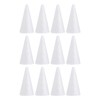 12pcs Foam Cone White Polystyrene Foam Cone Kids DIY Christmas