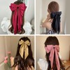 6Pcs Big Bow Hair Clips, BetterJonny Silky Satin Big Bow