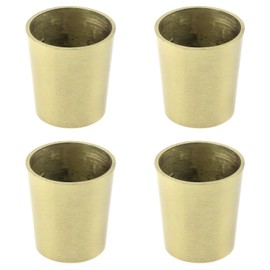 Antrader 4 Piece Gold Leg Cover Caps for 1.2" Round Furniture Leg Covers, Zinc Alloy，37mm/1.45" Height.