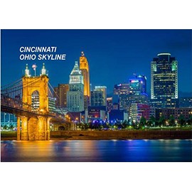 Ohio USA United States Fridge Refrigerator Magnets (1 Piece, Style: Cincinnati #CI4)