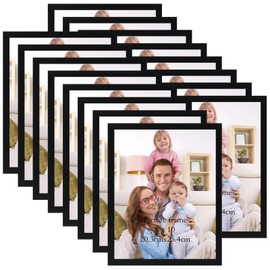 Giftgarden 8x10 Picture Frame Black Set of 16, Lightweight 8 by 10 Photo Frames Bulk for Gallery, Office, Living Room Wall Hanging and Tabletop Display