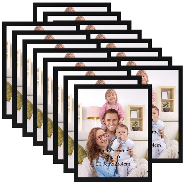 Giftgarden 8x10 Picture Frame Black Set of 16, Lightweight 8
