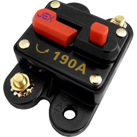 Jex Electronics 190 Amp in-Line Circuit Breaker Stereo/Audio/Car/RV 190A/190AMP Fuse 12V/24V/32V