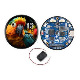 ESP32-S3 with 1.75inch AMOLED Round Touch Display Development Board, 466x466, QSPI, Type-C Interface Onboard Dual Digital Microphone Array, Support AI Speech Interaction,with 8Ω 2W Speaker