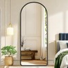 GlasFlength 71"x31" Full Length Mirror, Aluminum Alloy Frame Arched Floor