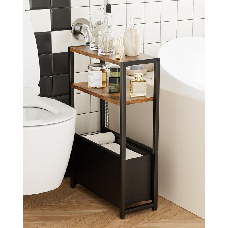 Apetaccat Narrow Side Table End Table, 3-Tier Side Table with
