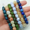 Blue Apatite Crystal Bead Bracelet