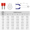 XHF 1000 PCS AWG 24/0.34mm² Wire Ferrules Insulated Copper Crimp
