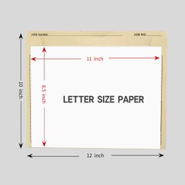 Job Folder for Construction Projects,12 x 10 inches for Lettersize Paper, Manila (25)