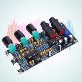 Amplifier Board, 25HZ-17KHZ Amplifier Module Audio AMP Card 2 Microphone Input 2-Tone Channel XH-M273 DC12-24V
