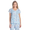 Casual Nights Women's Short Sleeve Capri Pajama Set - Blue