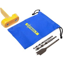 Zipbolt 40.260 Railbolt Drill Guide — Railbolt Installation Jig for Staircase Handrails with 1/4", 3/8" Drill Bits & 1” Spade Bit