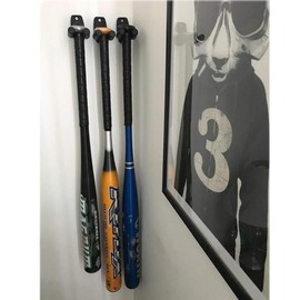 YELAIYEHAO Vertical Baseball Bat Softball Bat Display Wall Mount Wall Rack Wall Holder -Easy to Install- Nails Included