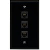 RiteAV - 3 Port Cat6 Ethernet Female-Female Wall Plate -