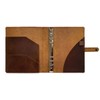 Genuine Leather Binder Portfolio, 6 Ring Binder Organizer with Inner