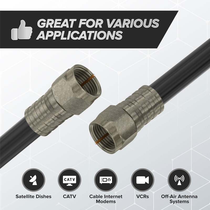 THE CIMPLE CO Coaxial Crimp Connector for RG6 Coaxial Cable.
