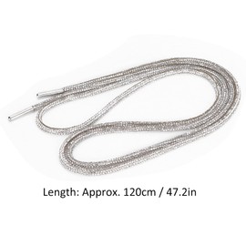 Cordón de Zapatos con Diamantes de Imitación, 120 cm/47,2 Pulgadas, Cordones de Cuerda con Brillo de Diamantes de Imitación de Cristal, Cordón de Repuesto para Pantalones de Chándal, Pantalones Cortos
