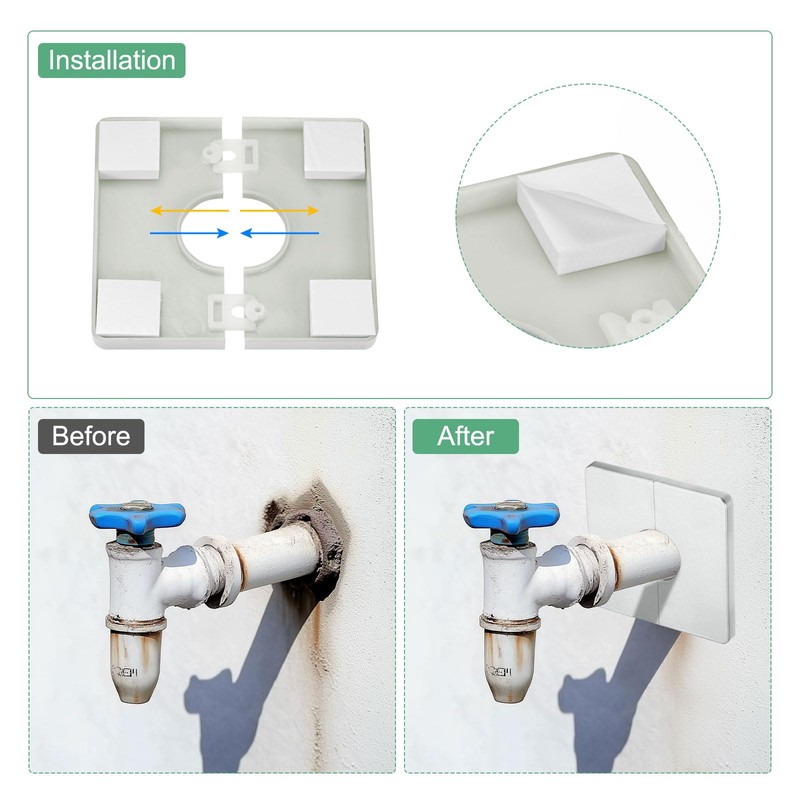M METERXITY 2-Pack Wall Split Flange, for 0.8 Inch/20mm OD