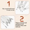 Brooch Safety Hat Pins Metal Stick Pin Silver Boutonniere Corsage