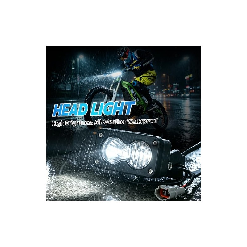 Motorcycle Headlight LED Front Light Plug and Play for Sur